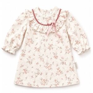 Shabby Chic Baby Girl 9-12M Floral Ruffle Blouse Cottagecore Coquette Prairie